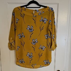 Loft Floral Yellow Top